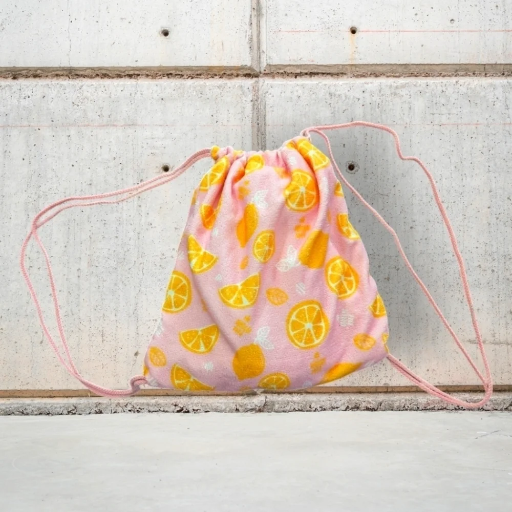 NWOT Ulta Beauty 2 In 1 Pink Drawstring Bag And Beach Towel Combo!
